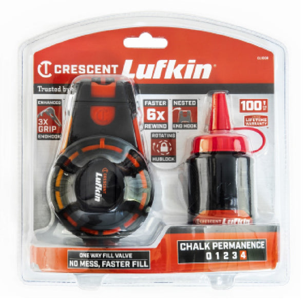 Lufkin CL100R Crescent Red Chalk & Reel, 100 Feet