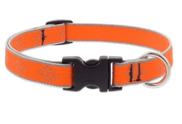 Lupine Pet 48302 Reflective Adjustable Dog Collar, 3/4 Inch x 13-22 Inch