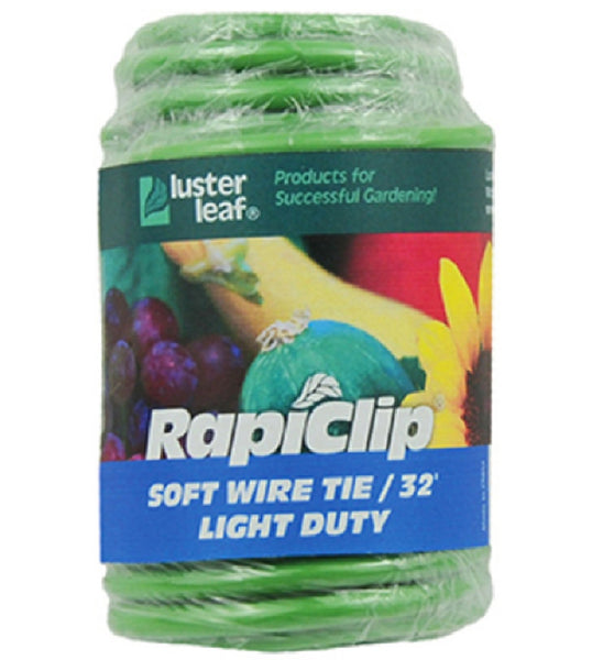 Luster Leaf 858 Rapiclip Soft Wire Tie Light Duty, 32 feet, Green