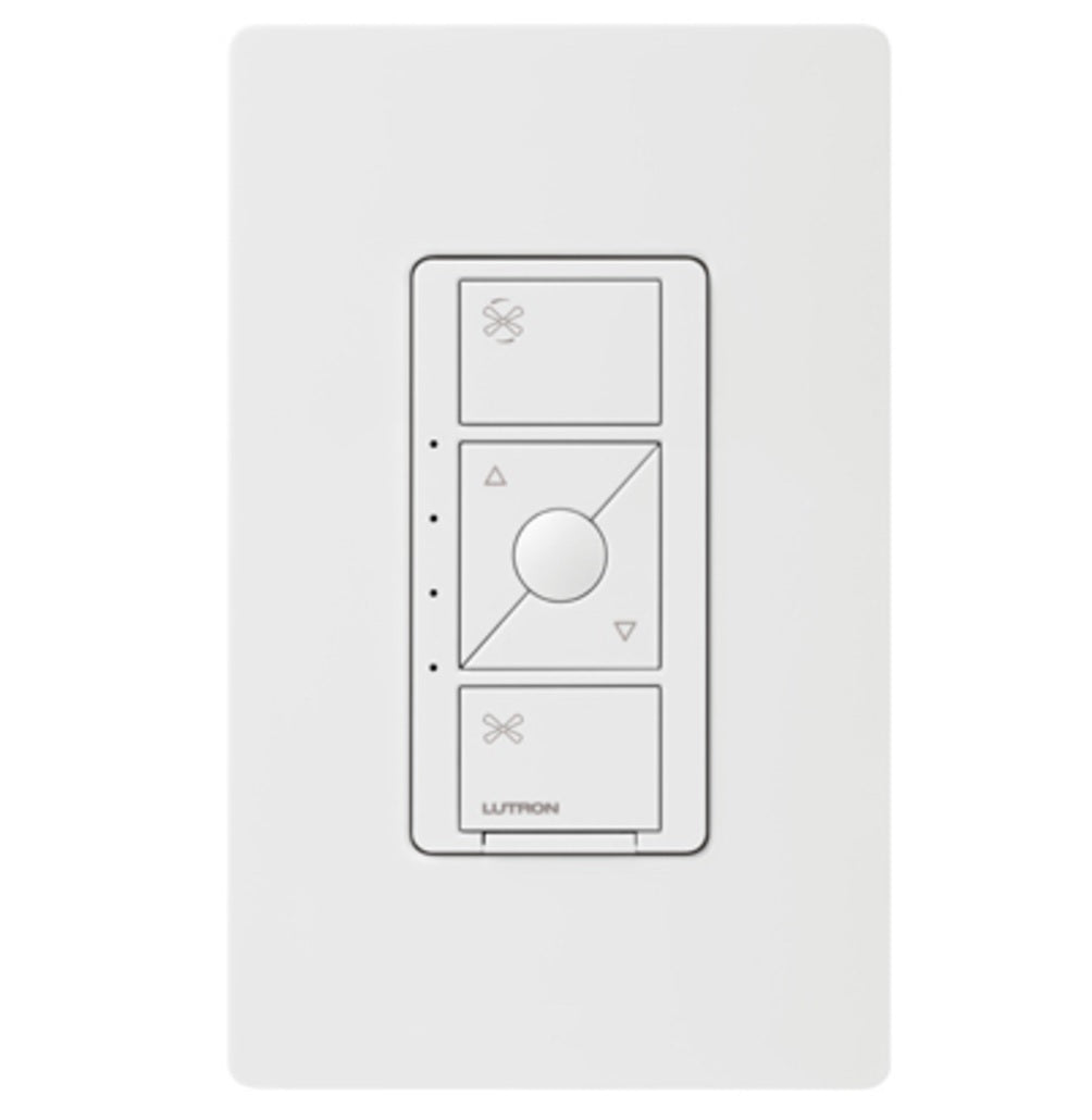 Lutron PD-FSQN-WH-R Caseta Single Pole Wireless Fan Control, White