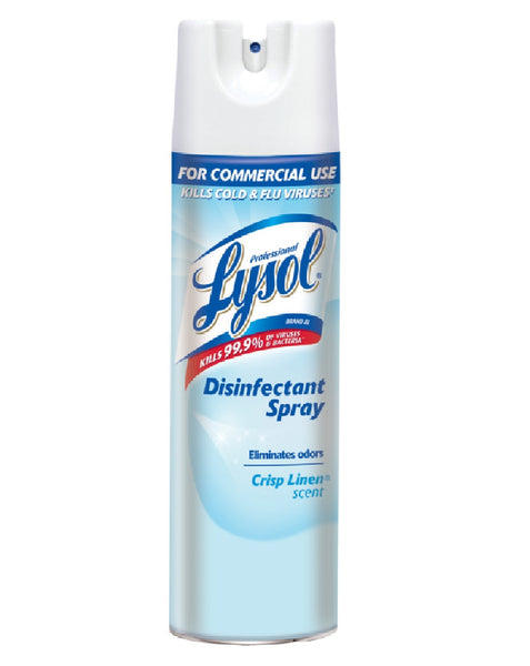 Lysol 74828 Crisp Linen Disinfectant Spray, 19 Ounce