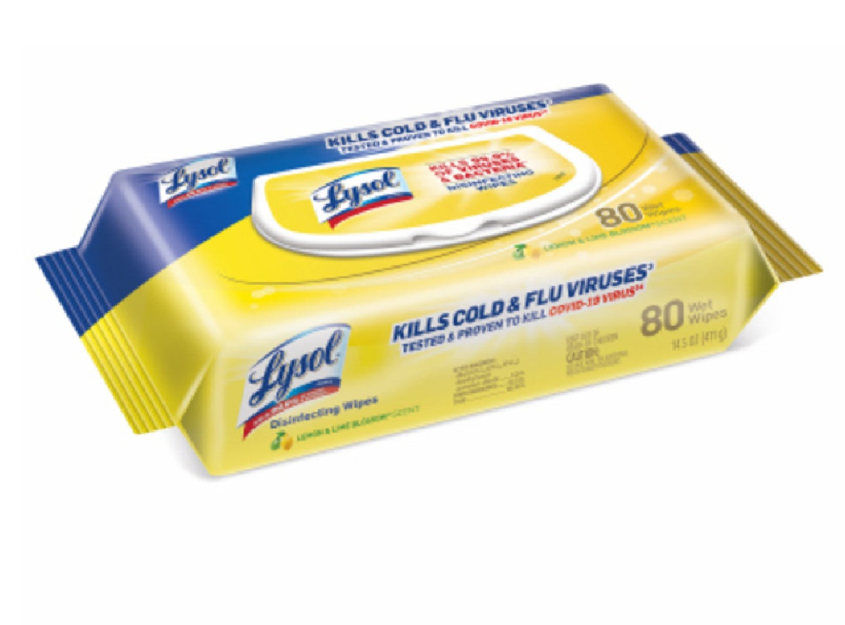 Lysol 1920099716 Disinfecting Wipes, 80 Count