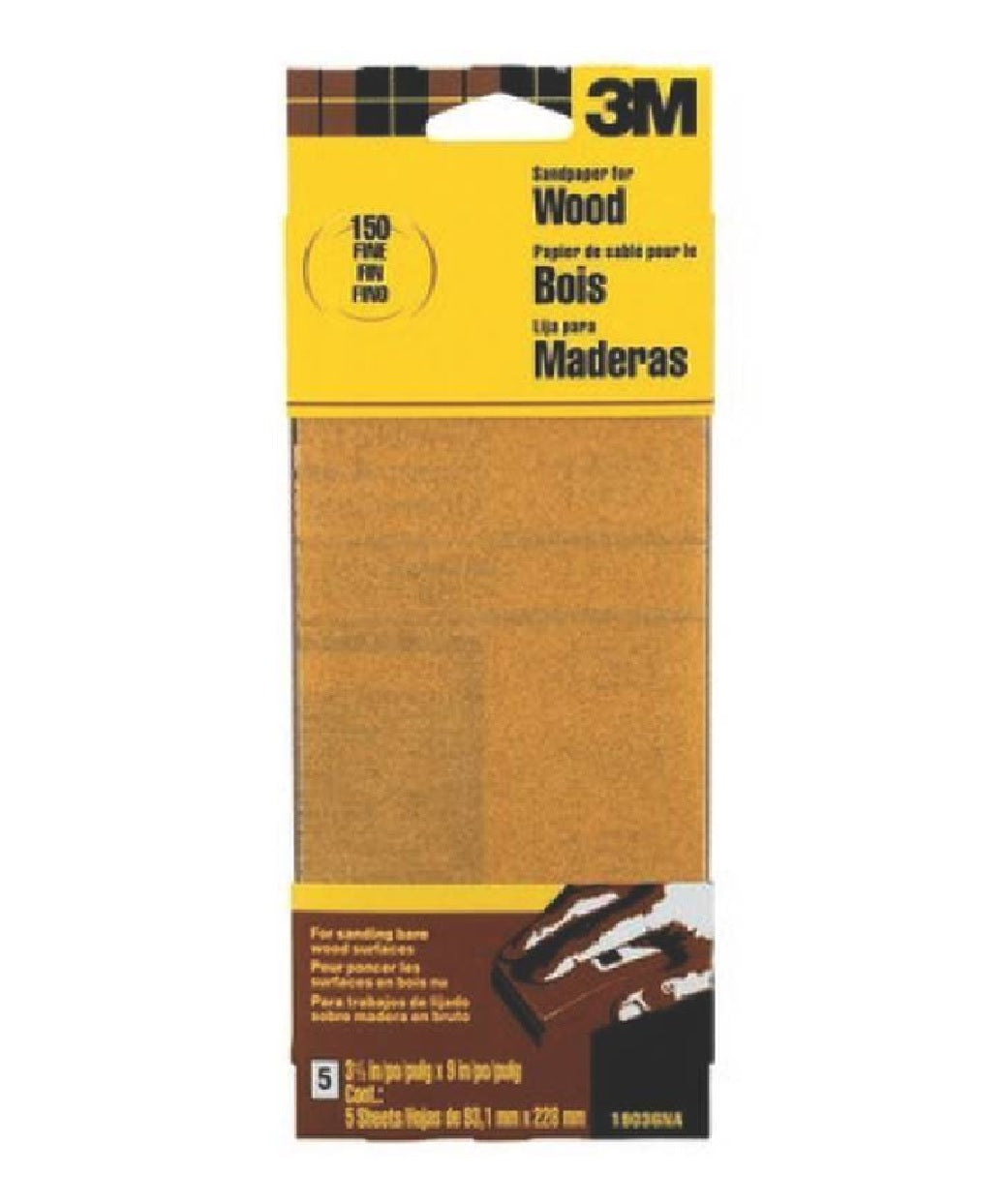 3M 19036-20-CC Sandpaper, Garnet, 150 Grit