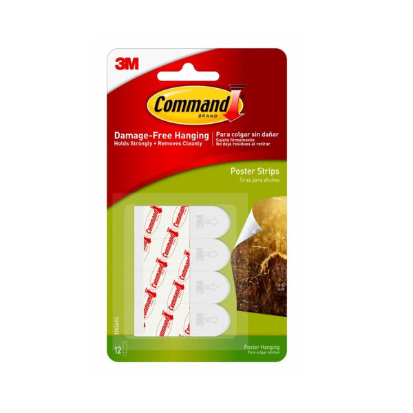 3M 17024-24ES Command Poster Strips, White