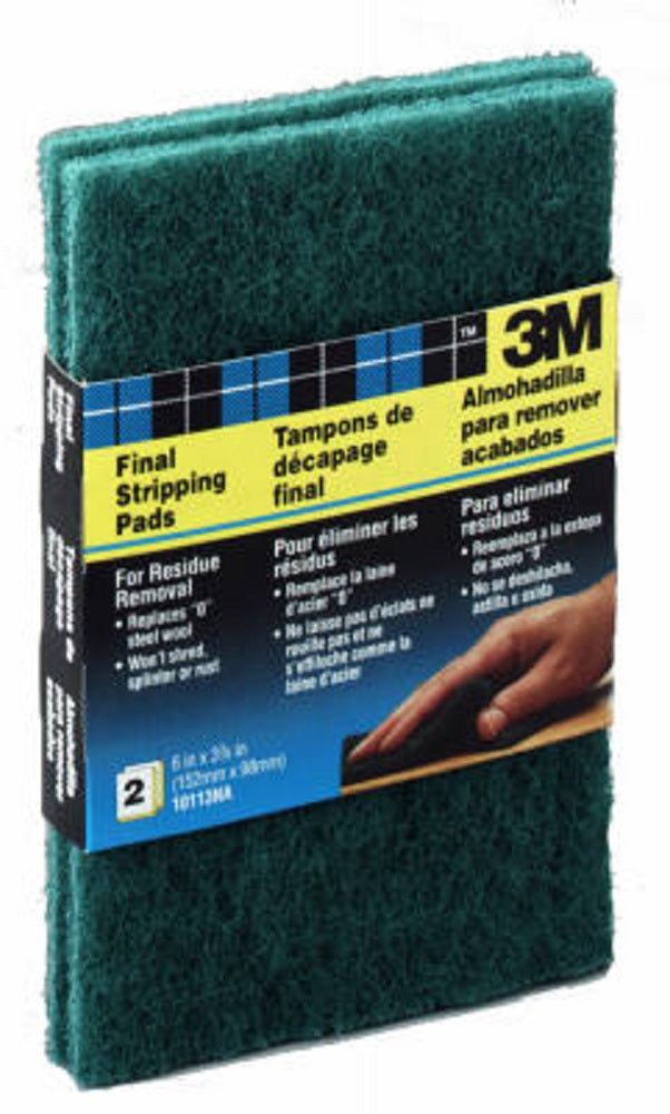 3M 10113NA Final Stripping Pads for Residue Removal, 2 Pack