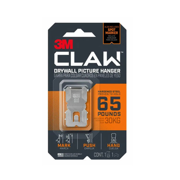 3M 3PH65-1ES Claw Drywall Picture Hanger, 65 Lbs Capacity