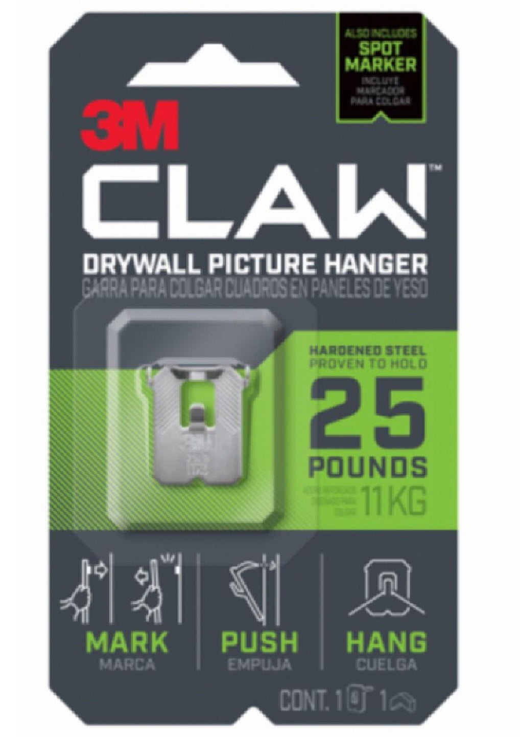 3M 3PH25M-1ES CLAW Drywall Picture Hanger