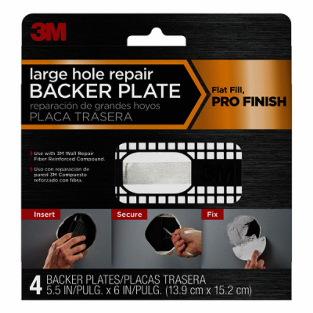 3M RP6IN-4PK Hole Repair Backer Plates, Large