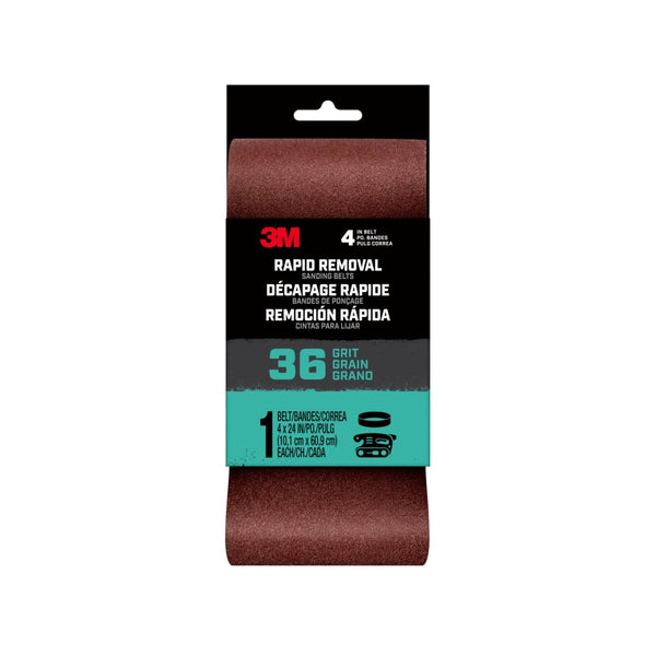 3M 27398 Rapid Removal Sanding Belt, 36 Grit