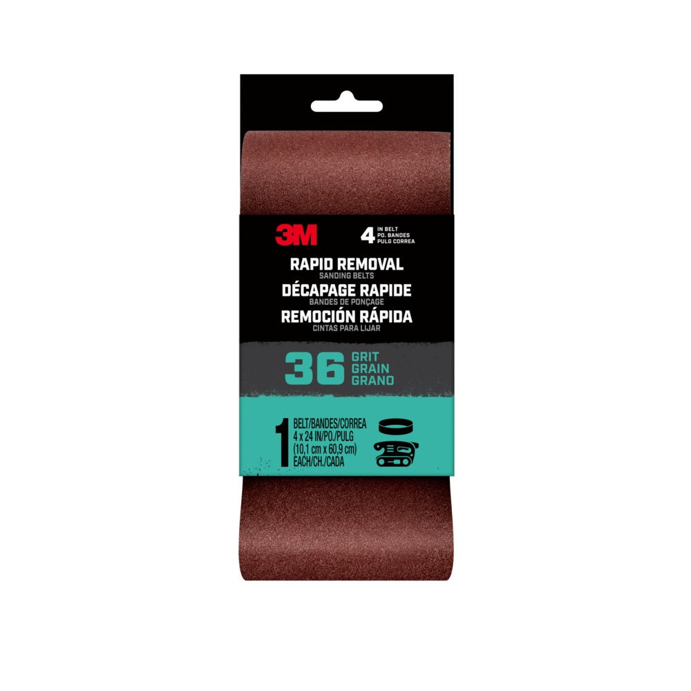 3M 27389 Rapid Removal Sanding Belt, 36 Grit
