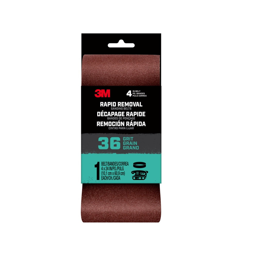 3M 27397 Rapid Removal Sanding Belt, 36 Grit