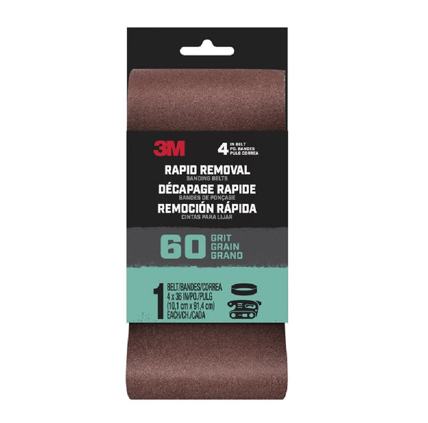 3M 27384 Rapid Removal Sanding Belt, 60 Grit