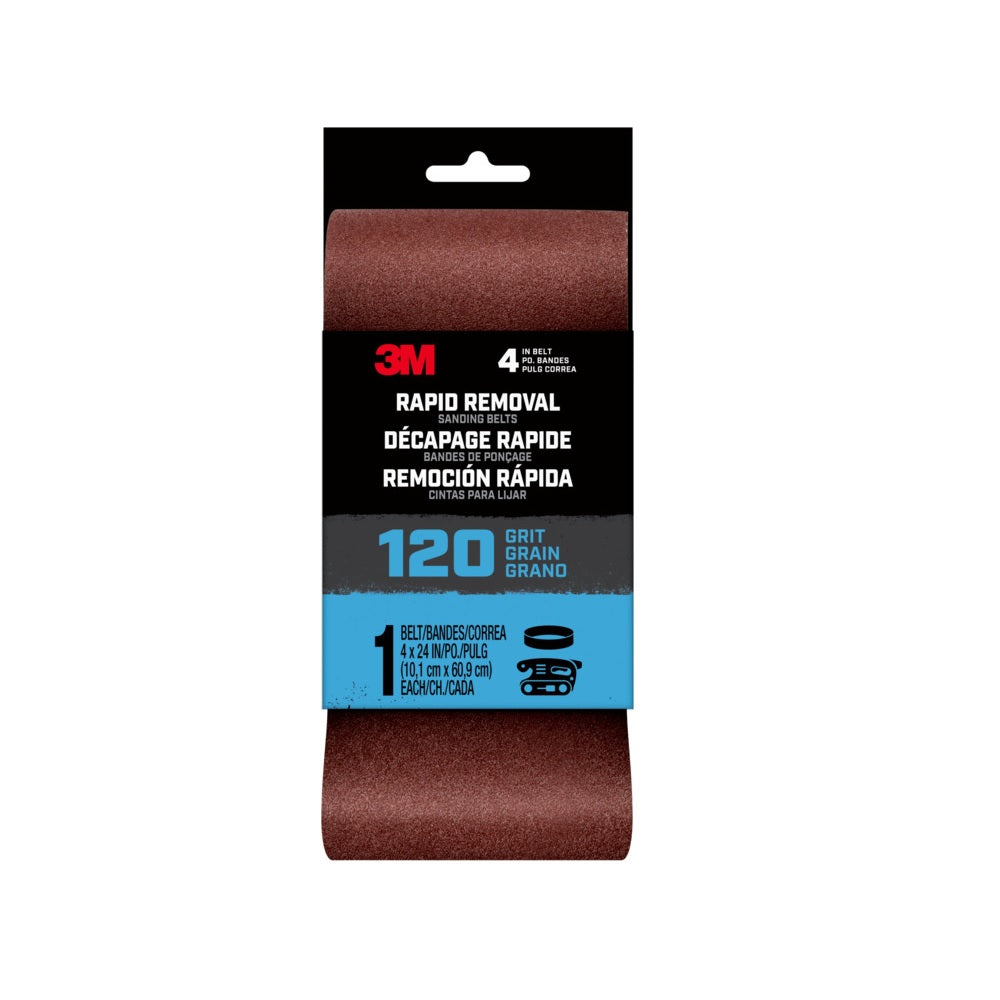 3M 27390 Rapid Removal Sanding Belt, 120 Grit