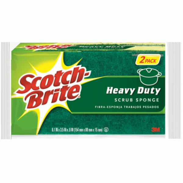 3M 455-2-6 Scotch Brite Heavy Duty Scrub Sponge