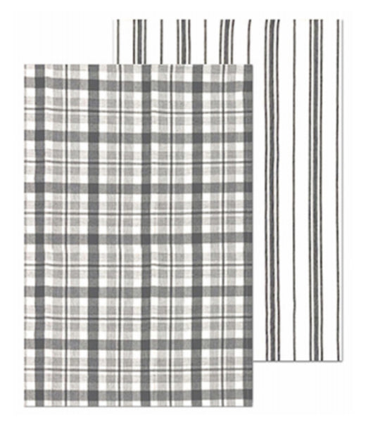 MUkitchen 6670-1918 Farmhouse Towel Set, Gray