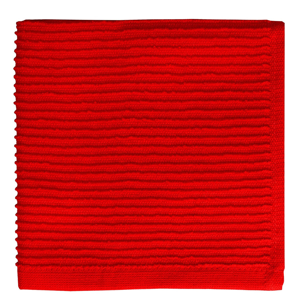 MUkitchen 6614-1526 Ridged Dishcloth, Cotton, Red