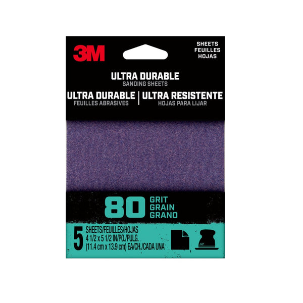 3M 27363 Ultra Durable 1/4 Sheet Sandpaper