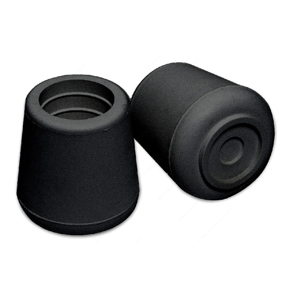 Richelieu America F31931TV Rubber Leg Tips, 7/8", Black