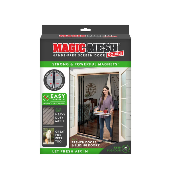 Magic Mesh MM351106 As Seen On TV Hands-Free Magnetic Screen Door, Black