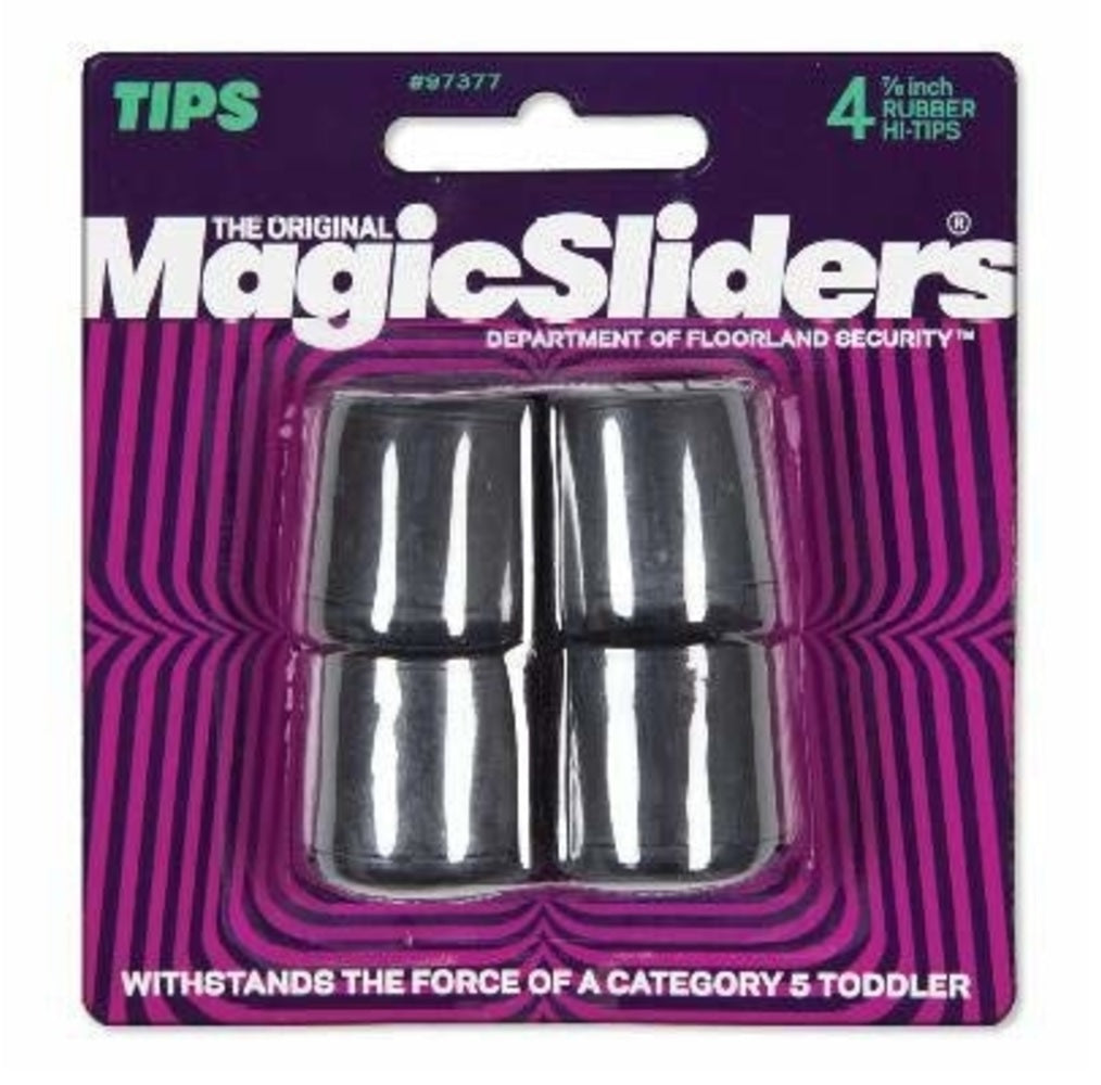 Magic Sliders 97377 Furniture Rubber Leg Tips, Black
