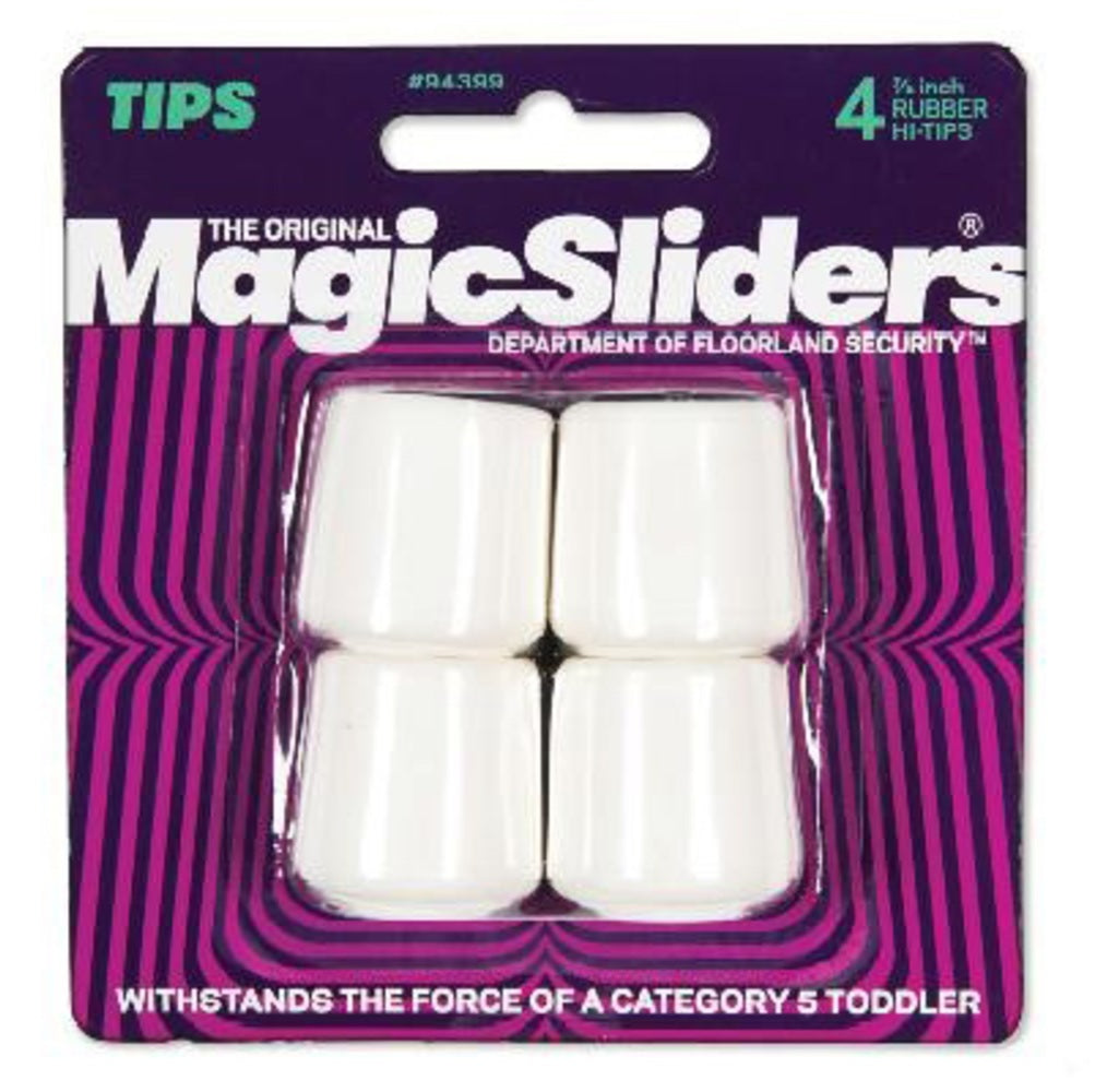 Magic Sliders 94399 Furniture Rubber Leg Tips, White