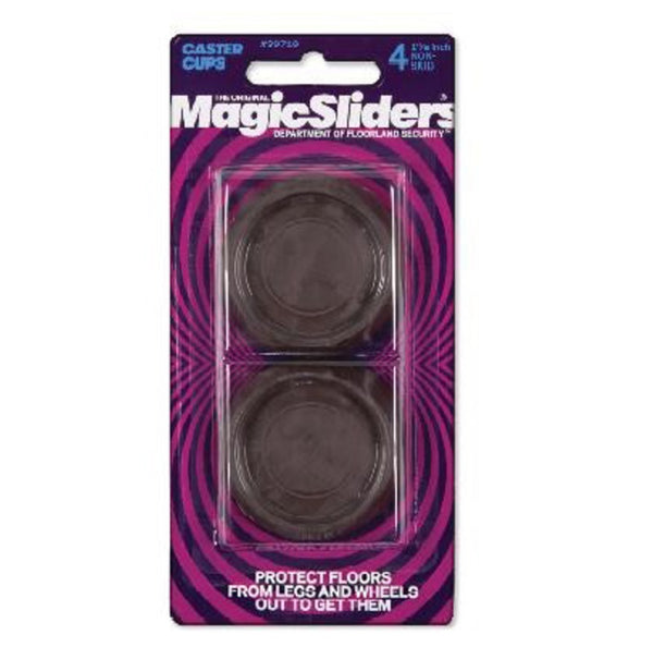 Magic Sliders 39719 Non-Skid Caster Cups, Brown, 1-11/16 inch