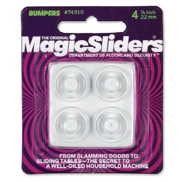 Magic Sliders 74310 Round Self-Stick Bumpers, Clear, 4 Piece