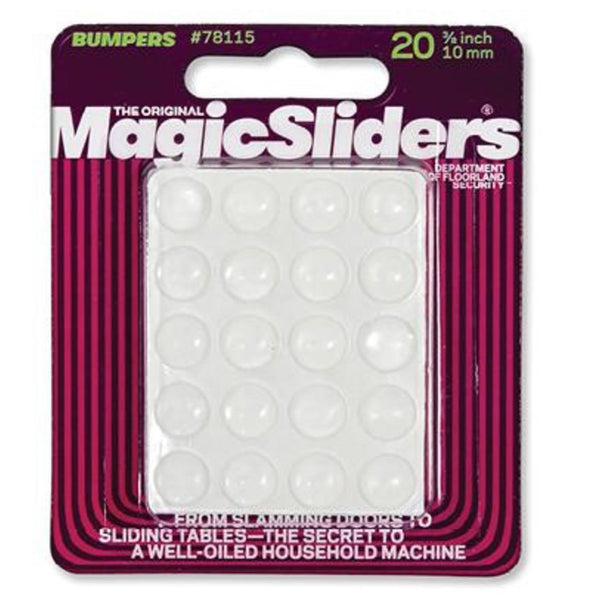 Magic Sliders 78115 Self-Stick Round Bumpers, Clear, 3/8 inch