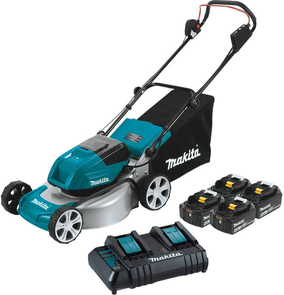 Makita XML03CM1 Lawn Mower Kit, 4 Ah, 18 Volt