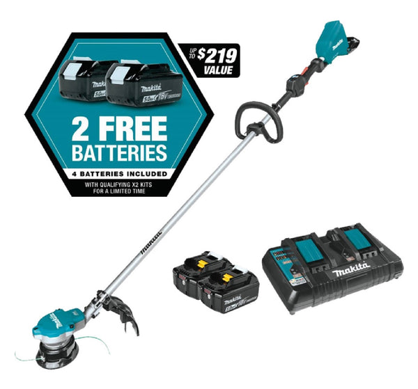 Makita XRU15PT1 Cordless String Trimmer Kit, 15 Inch Cutting Swath