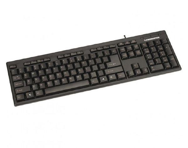 Manhattan ICI155113 Enhanced USB Keyboard, Black