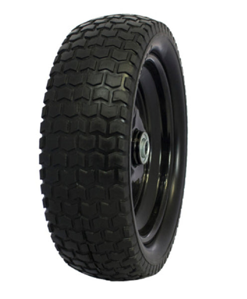 Marathon 30417 Flat Free Garden Cart Tire & Wheel Assembly