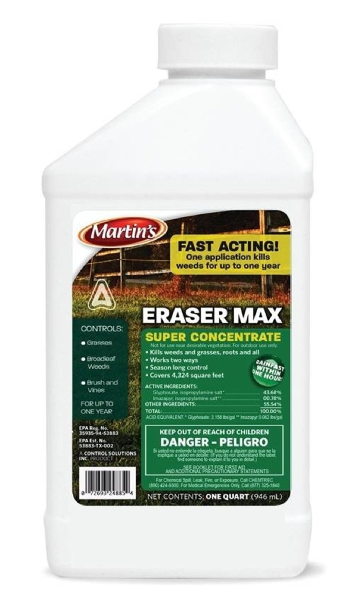 Martin's 82002488 Eraser Max Super Concentrate Herbicide, 1 Quart
