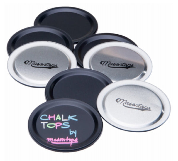 Masontops CTR8 Chalk Top Canning Jar Lids, 8 Pack
