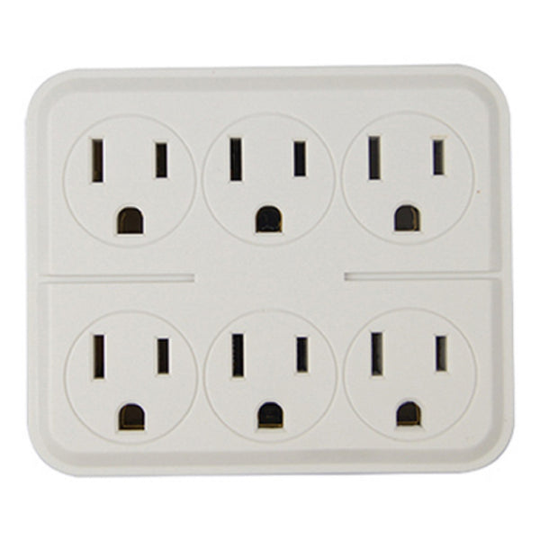 Master Electrician CT-027W 6 Outlet Tap, White