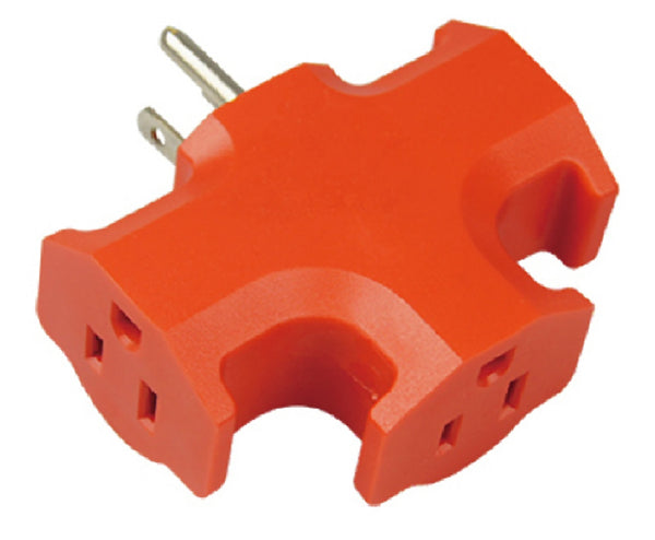 Master Electrician KAB-3FT 3 Outlet Adapter, Orange