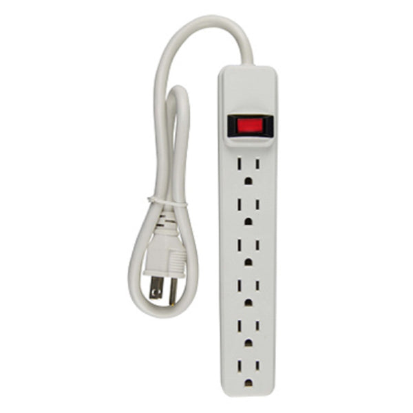 Master Electrician PS669 6 Outlet Power Strip, White