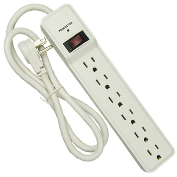 Master Electrician PS-61007-5 6 Outlet Surge Protector, White