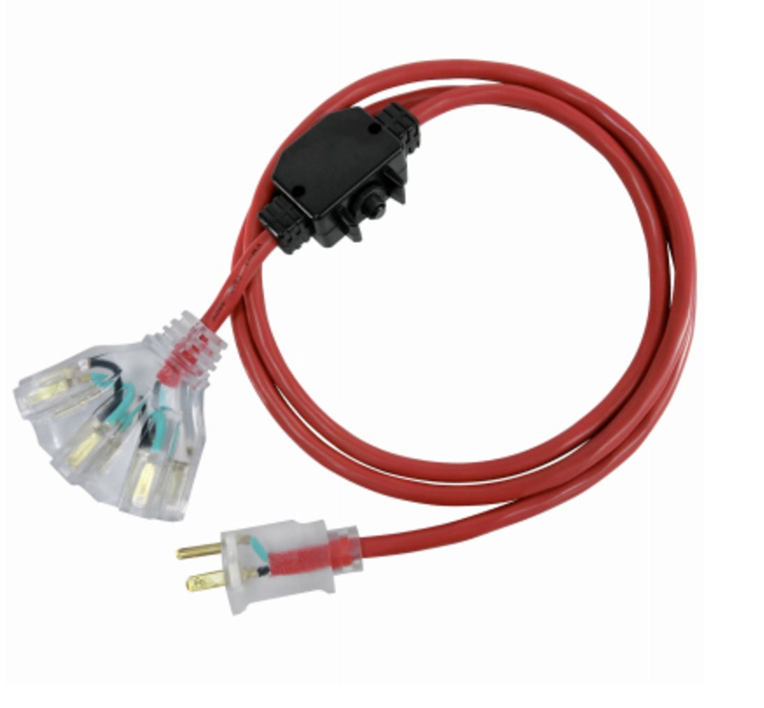 Master Electrician 815805 14/3 SJTW-A Outdoor Cord, Red, 100 Feet