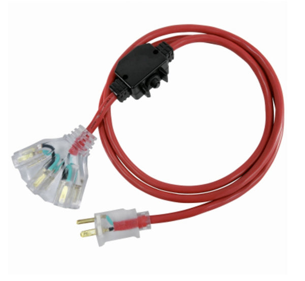 Master Electrician 815827 14/3 SJTW-A Outdoor Cord, Red, 50 Feet