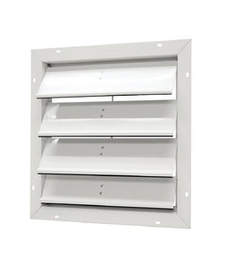 Master Flow SGM20 Power Vent Automatic Shutter, White, Aluminum