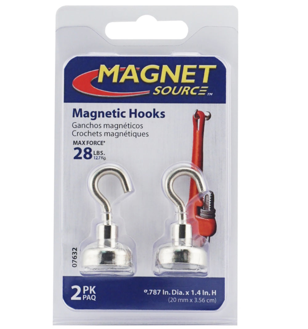Master Magentics 07632 Magnetic Hooks, Silver