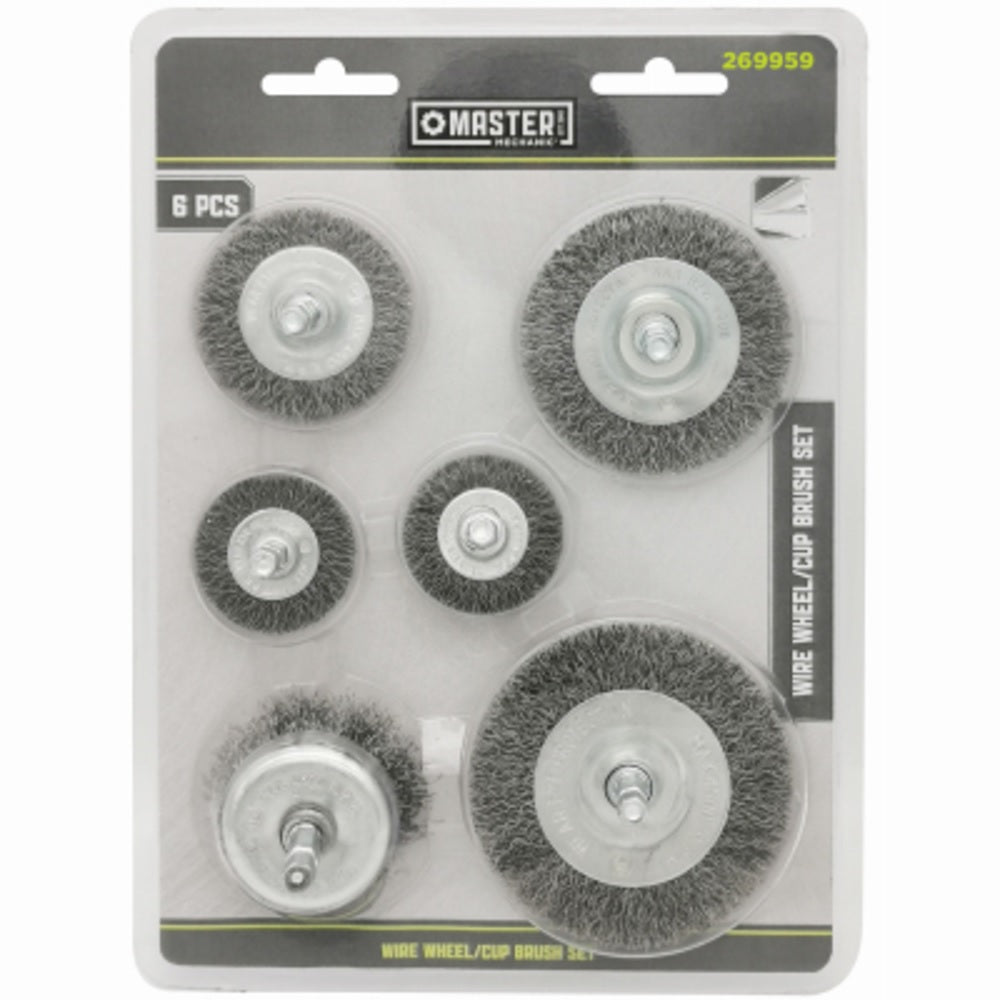 Master Mechanic E269959MM Wire Wheel Set, 6 Piece