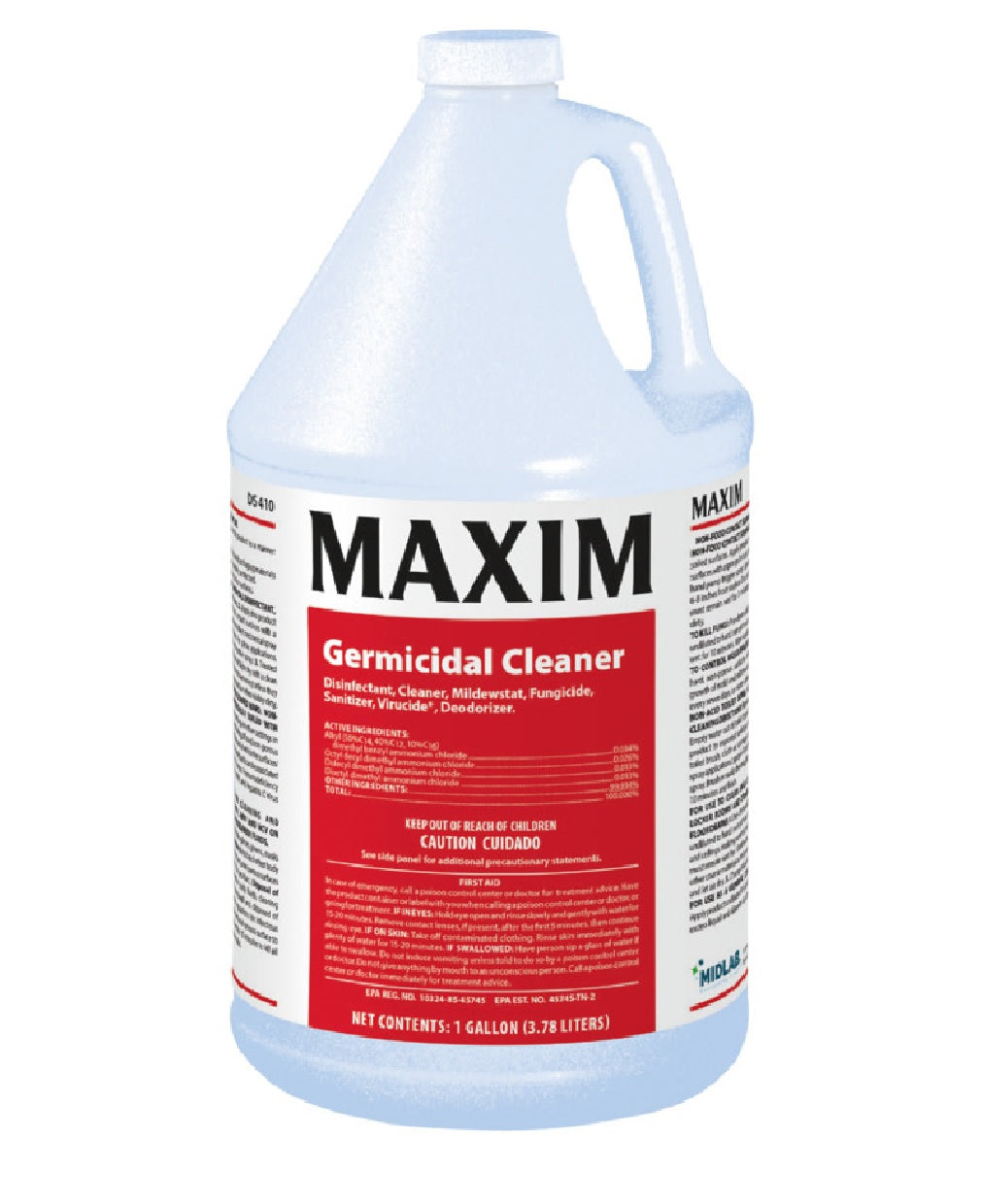 Maxim 041000-41 Germicidal Disinfectant Cleaner, 1 Gallon