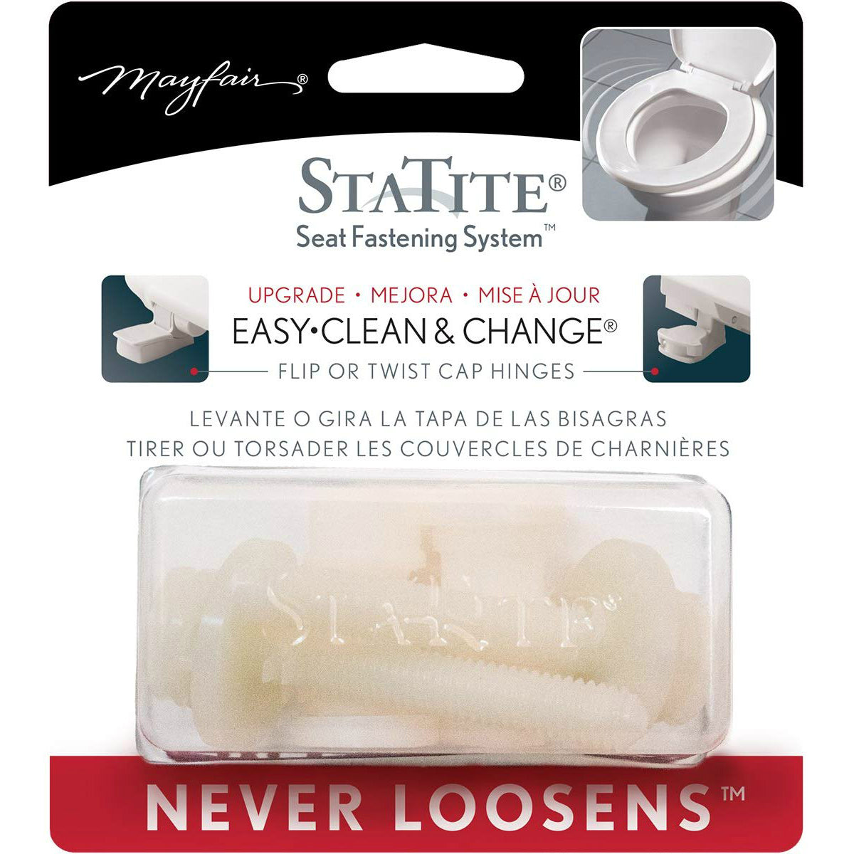 Mayfair 7MSTATITEKIT Toilet Seat Hinge Bolts, White