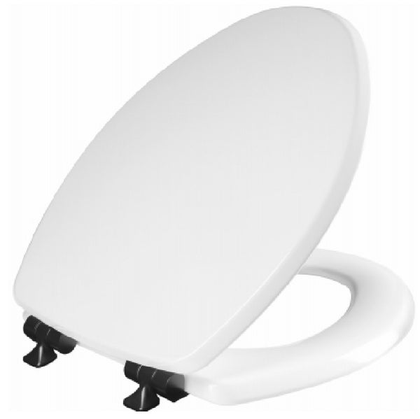 Mayfair 126MBSL 000 Slow Close Elongated Wood Toilet Seat, White