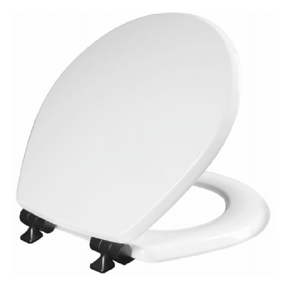 Mayfair 26MBSL 000 Slow Close Wood Round Toilet Seat, White