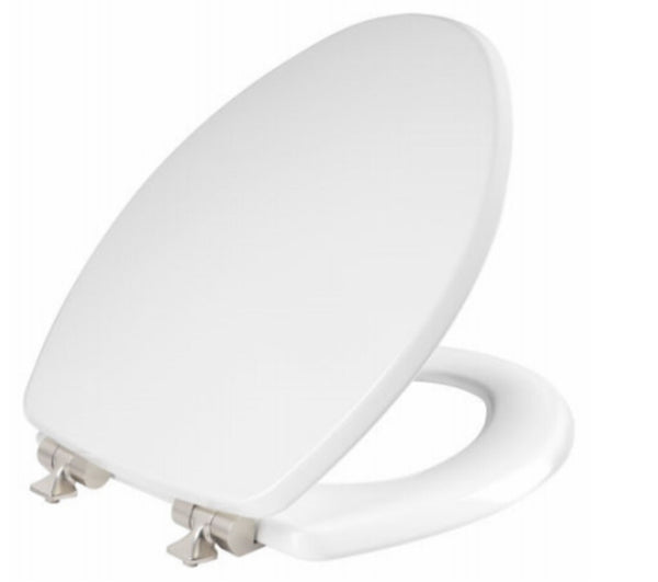 Mayfair 126NISLA 000 Elongated Molded Wood Toilet Seat, White