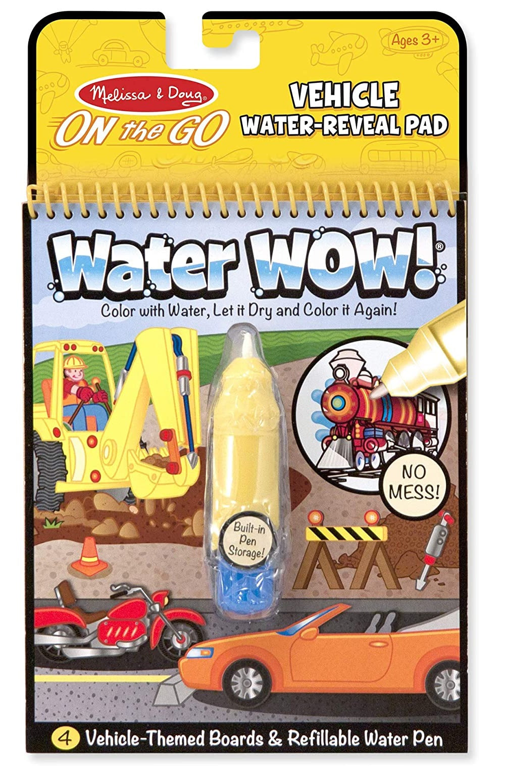Melissa & Doug 5375 Vehicles Water Wow Coloring Paint Book