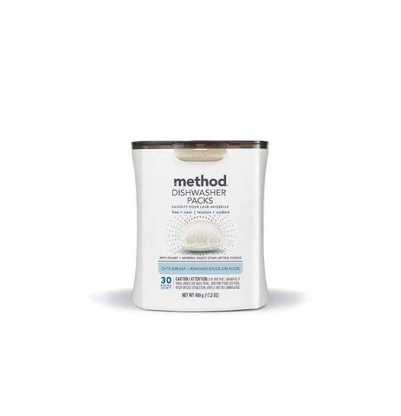 Method 10606 Dishwasher Detergent, Free & Clear, 17.2 Oz